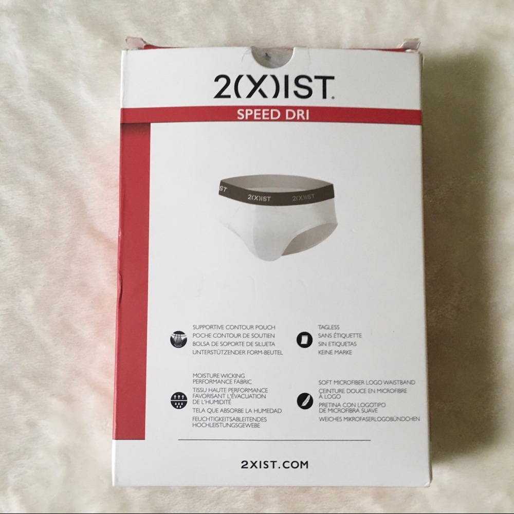 2(x)ist NWT 3 briefs XL stripes blue black white - Picture 7 of 8